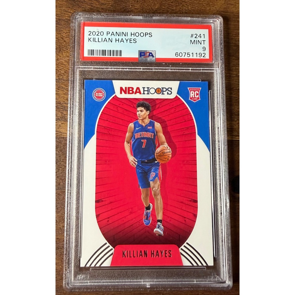 2020 Panini Hoops Killian Hayes Rookie Card #241 PSA 9 Mint Detroit Pistons RC